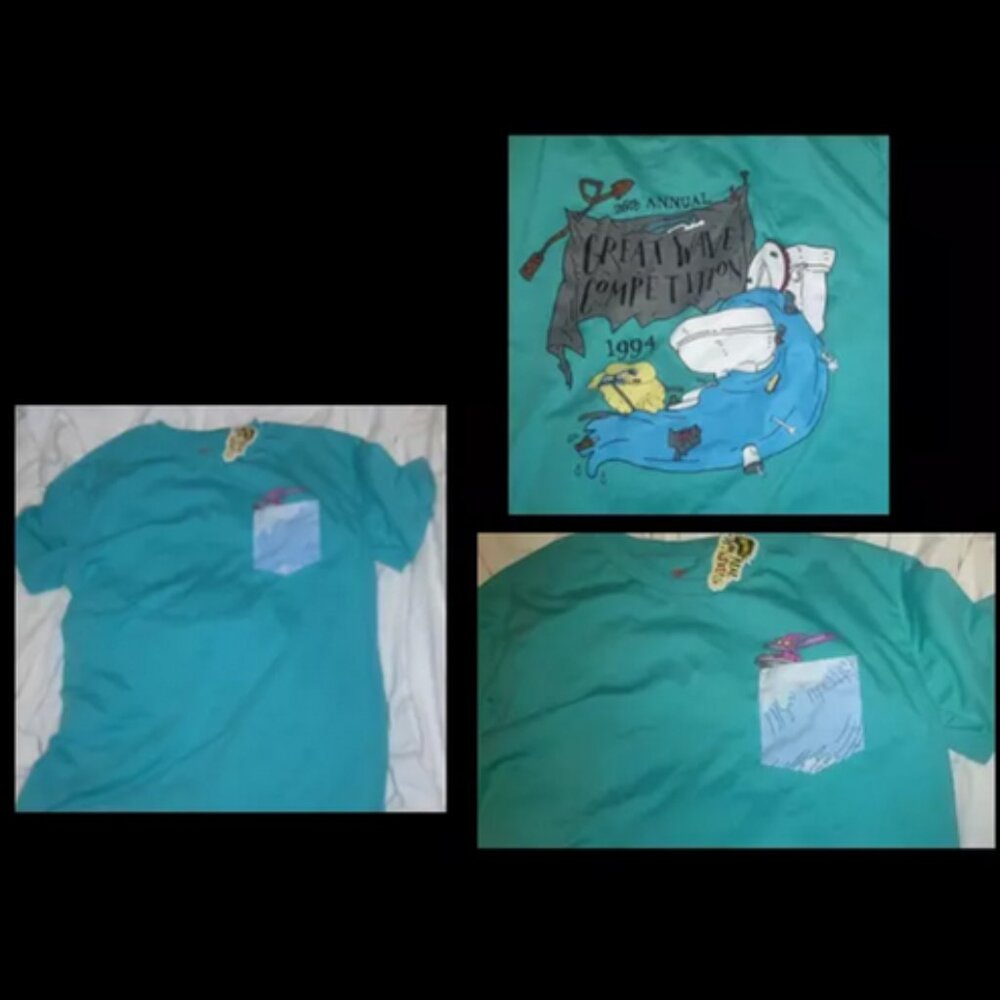 Nickelodeon The Great Wave Mens Shirt Sz L Real Monsters 1994 26th Competition